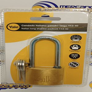 Candado Yale de arco largo 40mm