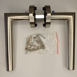Manija y roseta con resorte de 8 mm acero inoxidable