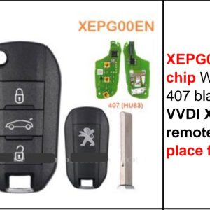 Mando Xhorse VVDI Peugeot 3 botones con Superchip XT27B HU83  (VE-01G)