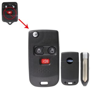 Carcasa Ford adaptación control y llave 3 botones N.º 118