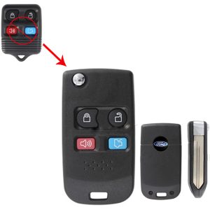 Carcasa Ford adaptación control y llave 4 botones N.º 119
