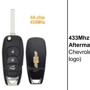 Mando original Chevrolet 3 botones 4A chip 433mhz N.º 3K26
