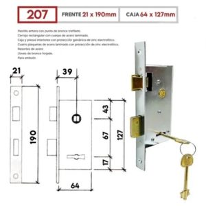Cerradura LAMA símil 230 Nº 207