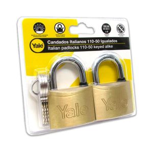 Juego de 2 candados de 50mm Yale