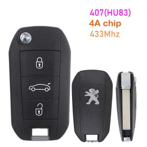 Mando original Peugeot 433mhz chip 4A (351)