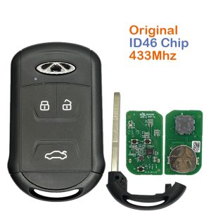 Mando original Chery Tyggo 5 chip ID46 433mhz 3 botones N.º 303