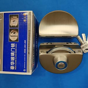 Cerrojo de aplicar para Blindex acero reforzado llave/perilla