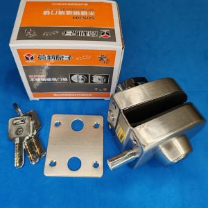 Cerrojo de aplicar para Blindex pasador simple acero reforzado llave/perilla