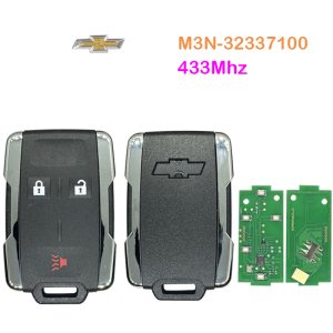 Mando original Chevrolet 3 botones 433 MHz (398B)