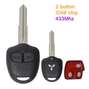 Mando original Mitsubishi 2 botones derecha ID-46 Mhz 433 (MIT-304)