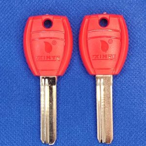 Llave original para cilindro puertas blindadas roja