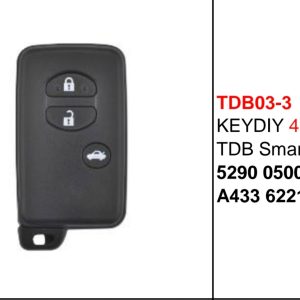 Mando KD CHIP 4D Toyota 3 botones  (KDB-06)