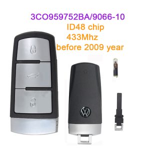 Mando VW Passat 3 botones casete 433Mhz id 48 (VW-322)