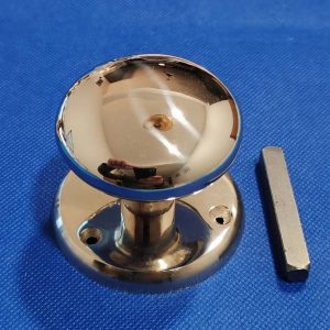 Pomo tirador móvil bronce niquelado macizo