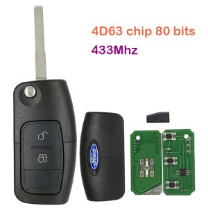 Mando original Ford 2 botones 433Mhz ID 4D63 80 bits (FO-333)