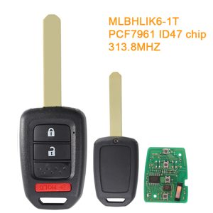 Mando original Honda 2+1 botones 313,8 Mhz ID 47 (HO-336)