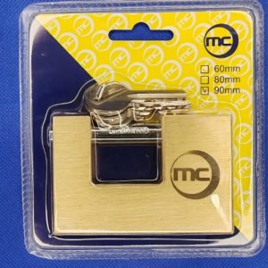 Candado MC rectangular de perno en bronce 90mm