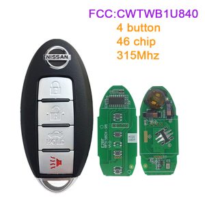 Mando Nissan 4 botones 315Mhz ID 46 N.º 313