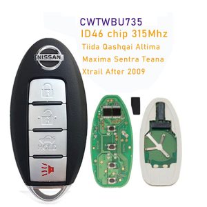 Mando Nissan 4 botones 315Mhz ID 46 N.º 317A